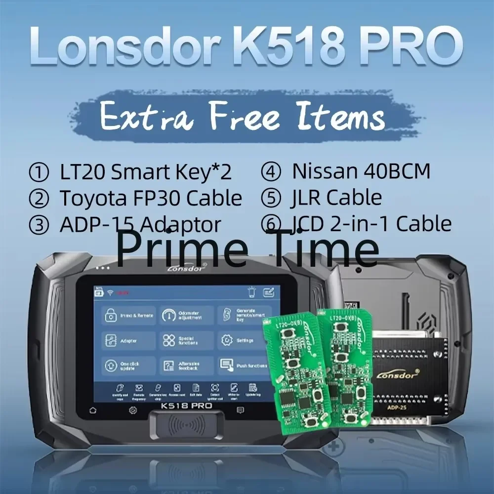 Lonsdor para K518 PRO Versión global de configuración completa Programador de teclas todo en uno con 2 años de tiempo de actualización gratuito