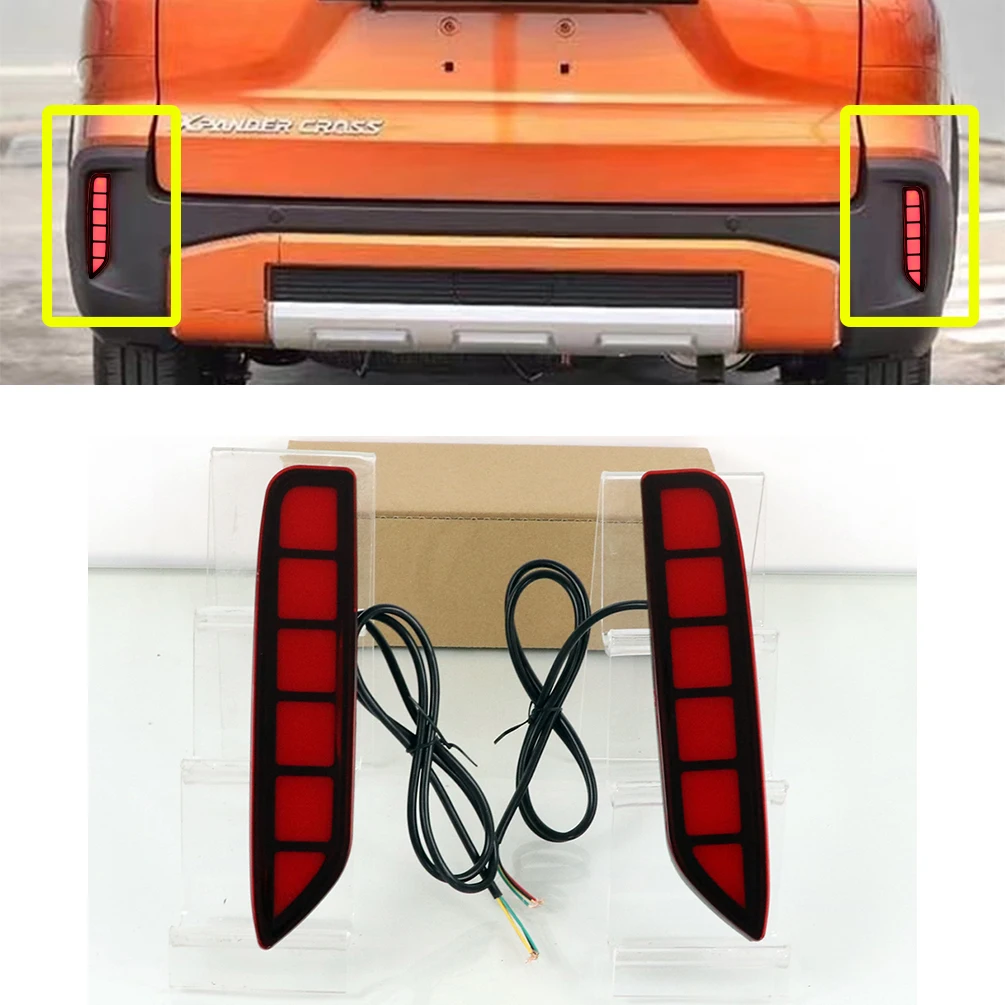 

Fit For Mitsubishi Xpander/Xpander Cross 2019-2023 LED Rear Bumper Reflector Light Brake Rear Tail Light Turn Signal light