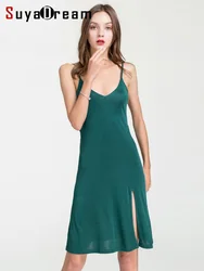 Women Full Slips Real Silk Slips For Women Sexy V neck Comfortable Slip Dress 2022 Summer New Black White Khaki