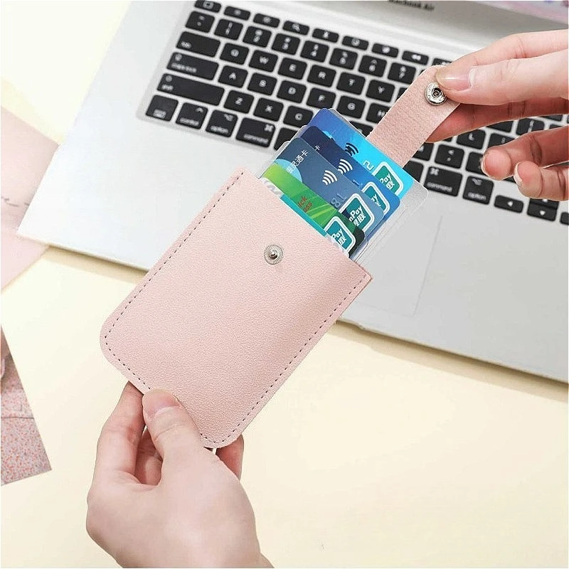 

Pull-Out Card Holder-Portable Waterproof Slim Multi-Layer Organizer for Credit/ID/Business Cards (Quick Access & Compact Design)