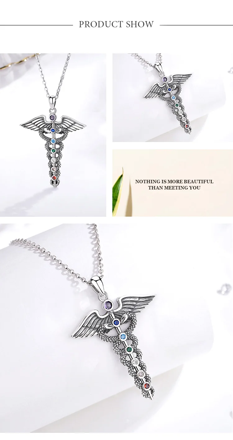 Ciondolo in argento sterling con ala d'angelo .925 x 1 Angels Wings Ciondolo in argento sterling con ala d'angelo .925 x 1 Angels Wings