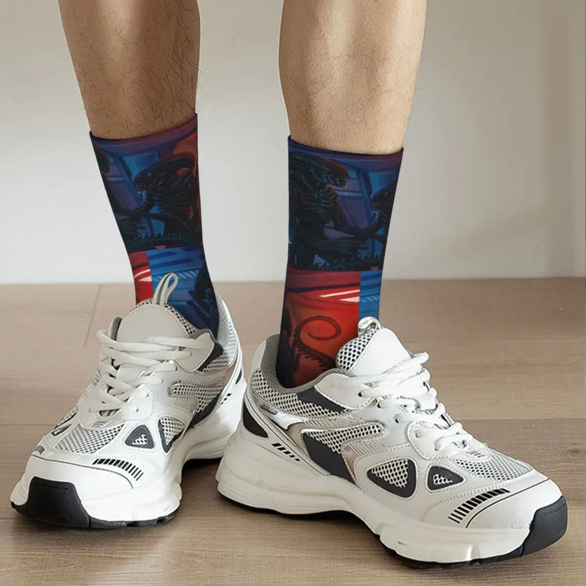 Xenomorph エイリアンソックス原宿スーパーソフトストッキングオールシーズンロングソックスアクセサリーユニセックス誕生日プレゼント用