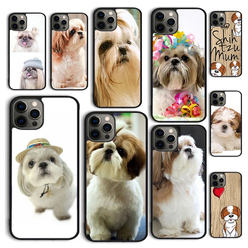 Autumu Shih Tzu Shitzu perro cachorro funda de teléfono para iPhone 16 15 12 mini 11 13 14 Pro Max SE 2020 Apple 6S 7 8 Plus Coque
