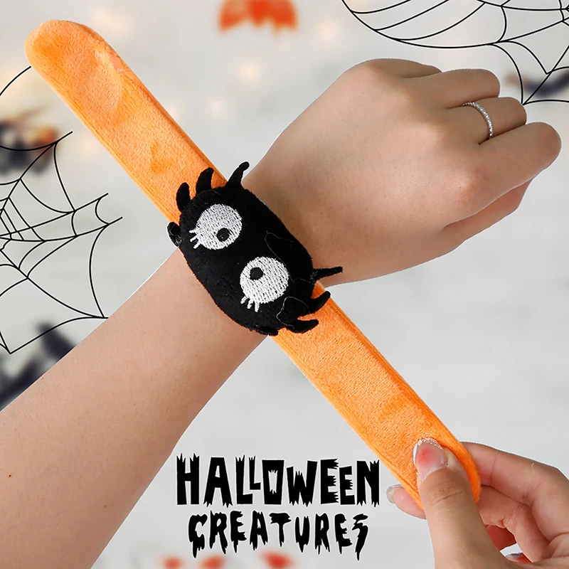 1PC Halloween Slap Band Bracelets Toys Halloween Slap Wristbands Halloween Party Slap Bracelets Wristbands Toys For Kids Girls