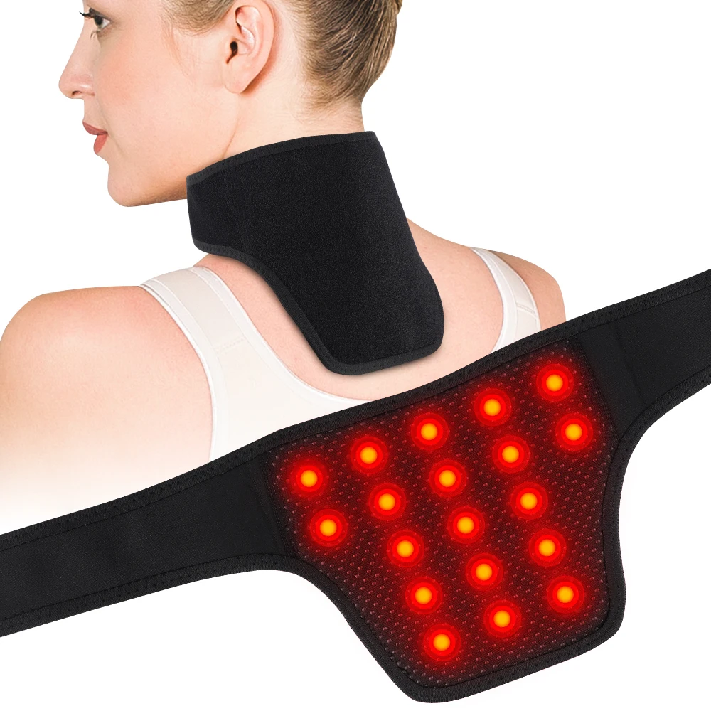 19pcs Self-heating Tourmaline Magnet Fast  Neck Brace Pad Heated Wrap for Cervical Vertebra Fatigue Hot Compress