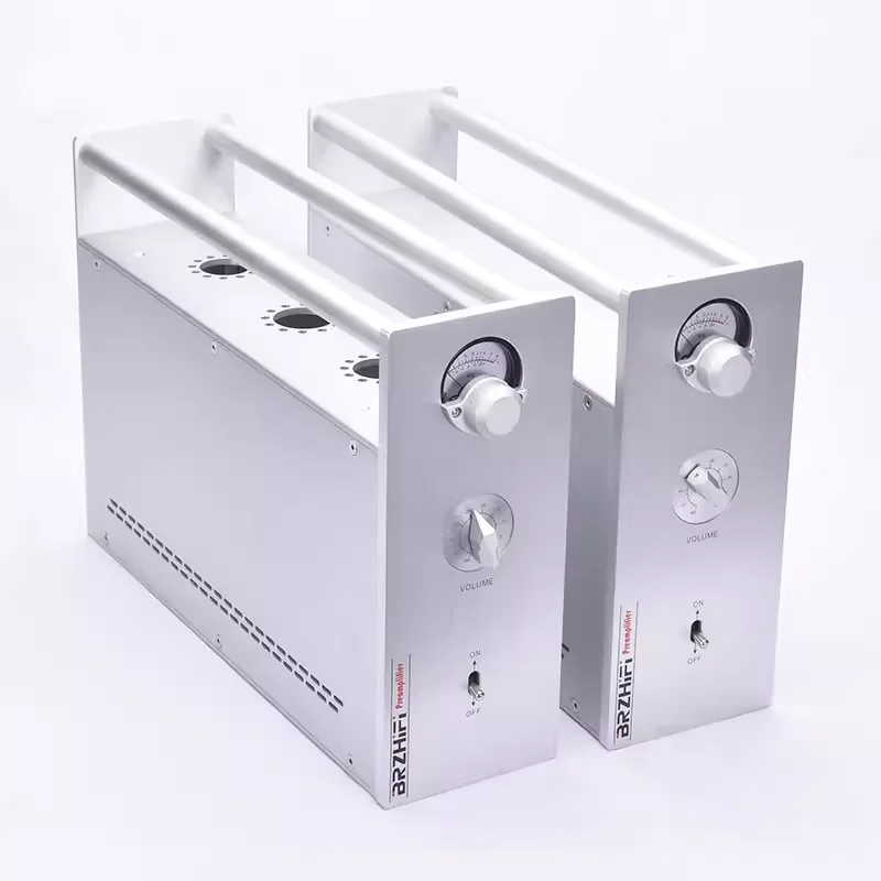 

BRZHIFI Swiss-Style Luxury Chassis Audio With Instrument Head 300B Pumpkin Split Case Audiophile DIY EnclosureTop panel openings