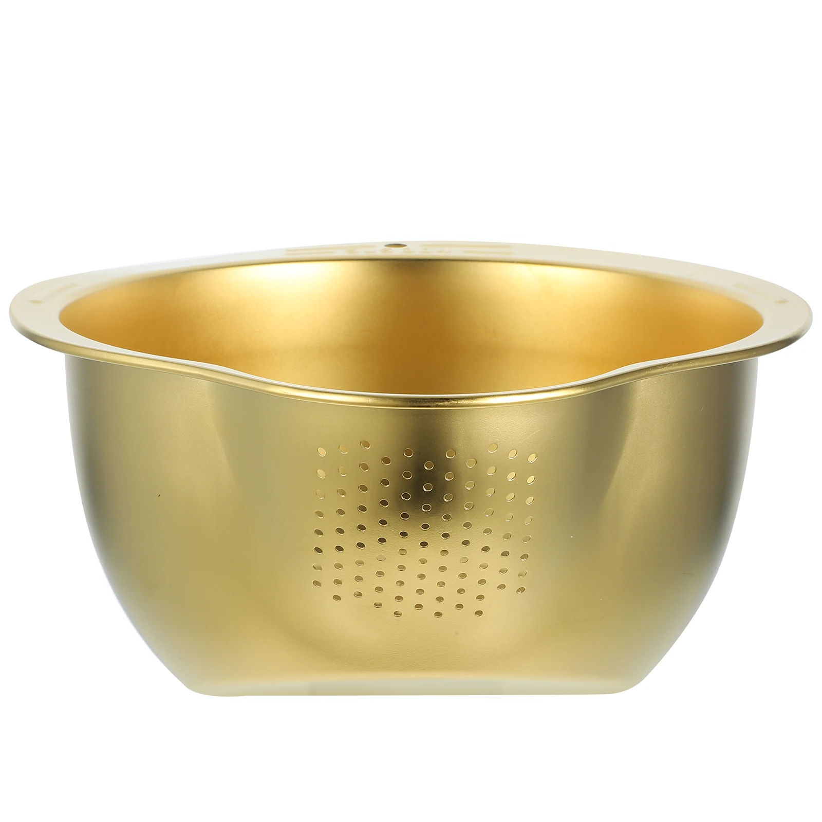 

Golden Kitchen Fine Mesh Rice Washing Basket Rice Drain Container Stainless Steel Drain Container Vegetable Fruit Sieve