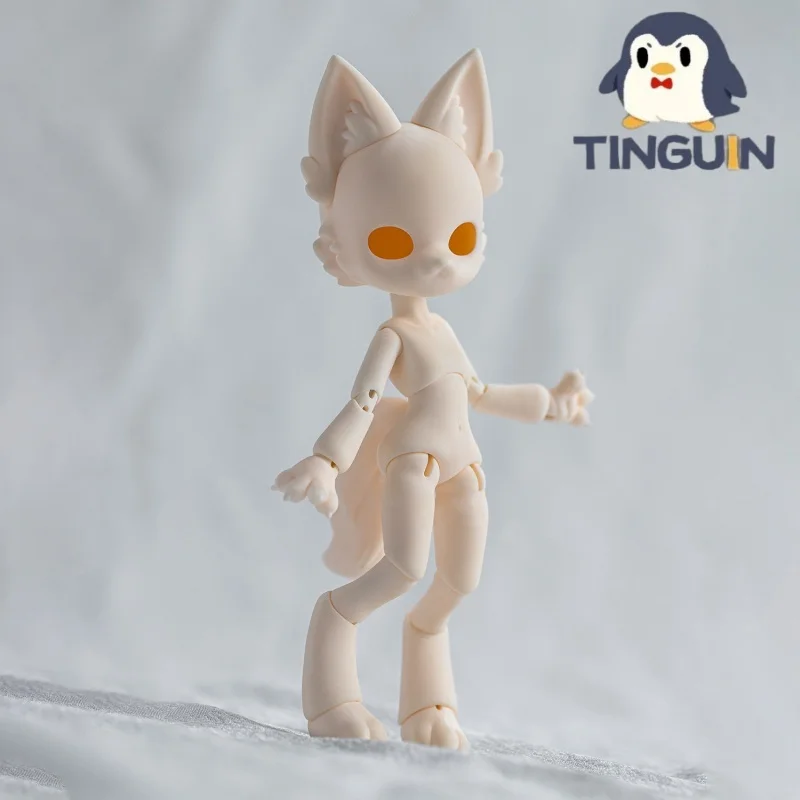 Original Tinguin Peripheral 1/12 Kitten Beast Body Bjd Nude Doll Siamese Cat Movable Body Model Ob11 Decor Toys Birthday Gift