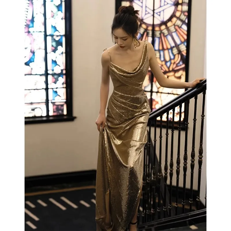 

Sexy Evening Gown with Fi Tail Bal Design for Wedding Host Engagement Dinner New Bride Drinking Ceremony
