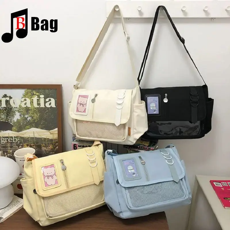 

Japanese ins Versatile Postman Bag College style Ita Bags One Shoulder Cosplay bag Commuting bag Women's ﻿Y2K Lolita bag