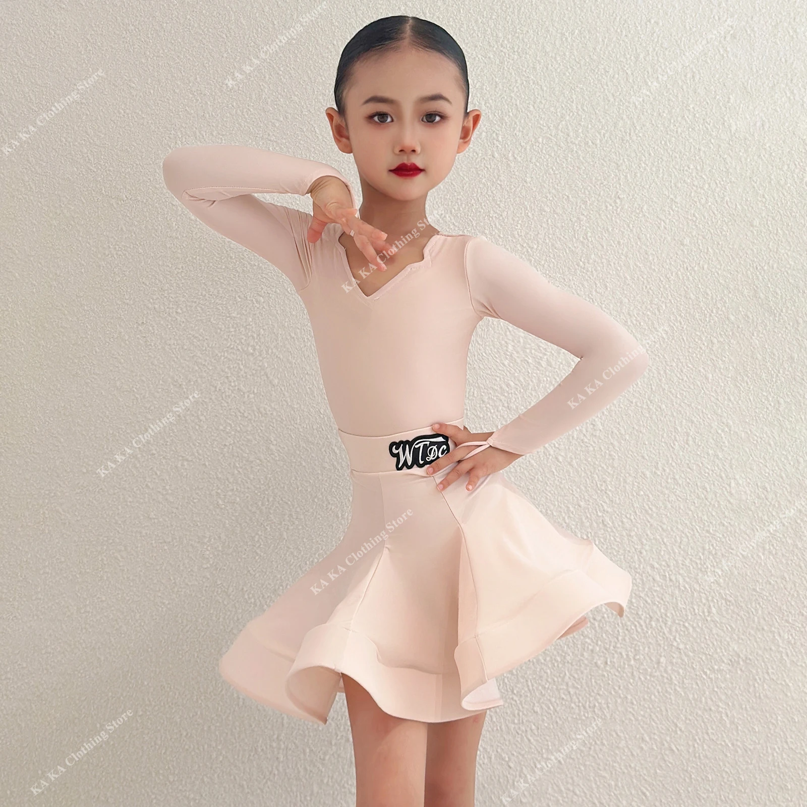 Kids Samba Rumba Salsa Tango Latin Dance Costume Girls Competition Ballroom Dress Standard Child Latin Practice Dress Clothes