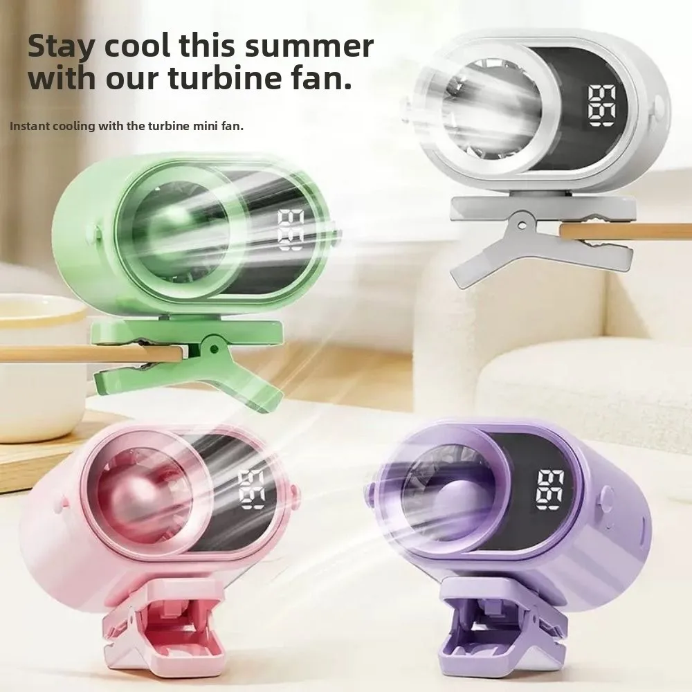 4 Speeds Small Clip On Fan Silent Operation 199 Speeds Adjustable Mini Electric Fan 360° Rotation with Light And Lanyard