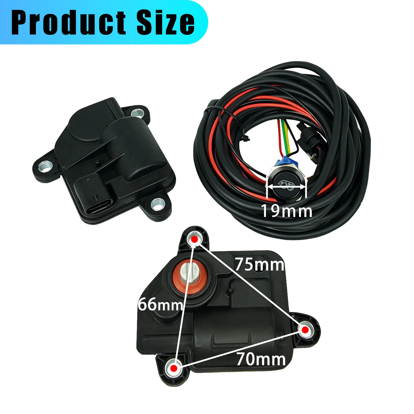Car exhaust pipe modification - electronic valve motor - one control for two valves - dual valve motor module - exhaust motor