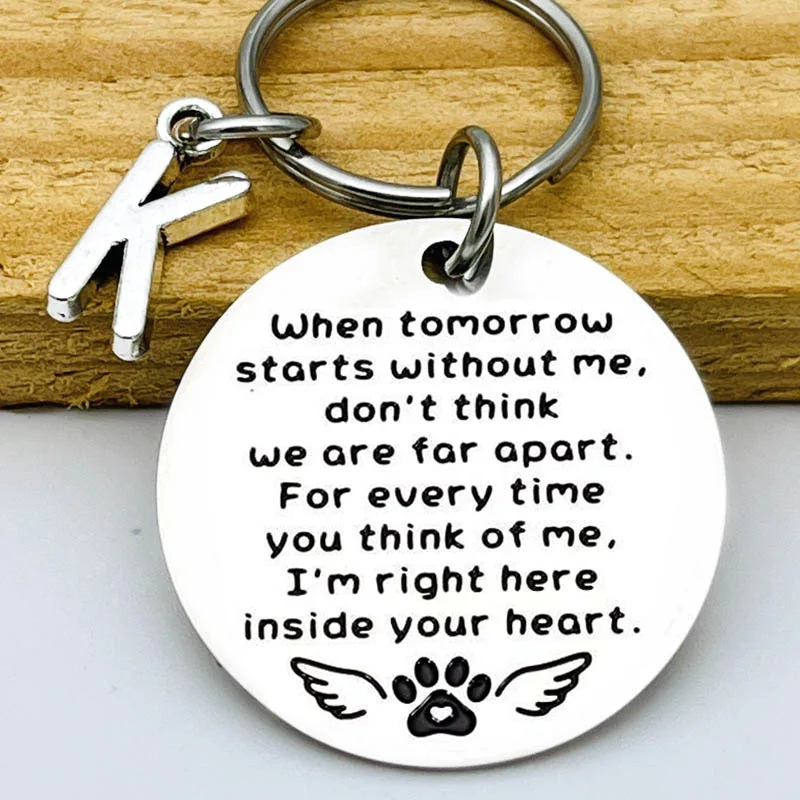 Memorial Keychains for Loss of Dog Cat Remembrance Sympathy Keyring for Friend Pet Owner Loss of Pet Sympathy Gift for Men Women