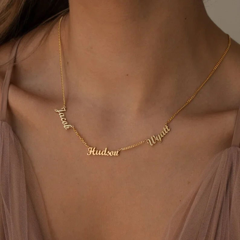 

Custom Name Necklace Personalized Golden Choker Stainless Steel Necklaces For Women Man Customized Jewelry Couple Gift