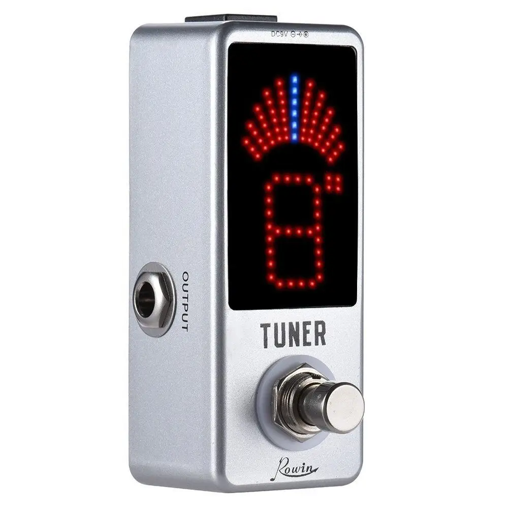 Durable Mini Guitar Tuner Pedal High Precision Zinc Alloy Chromatic Tuner Pedal Guitar Accessories LED Display Guitar Tuner