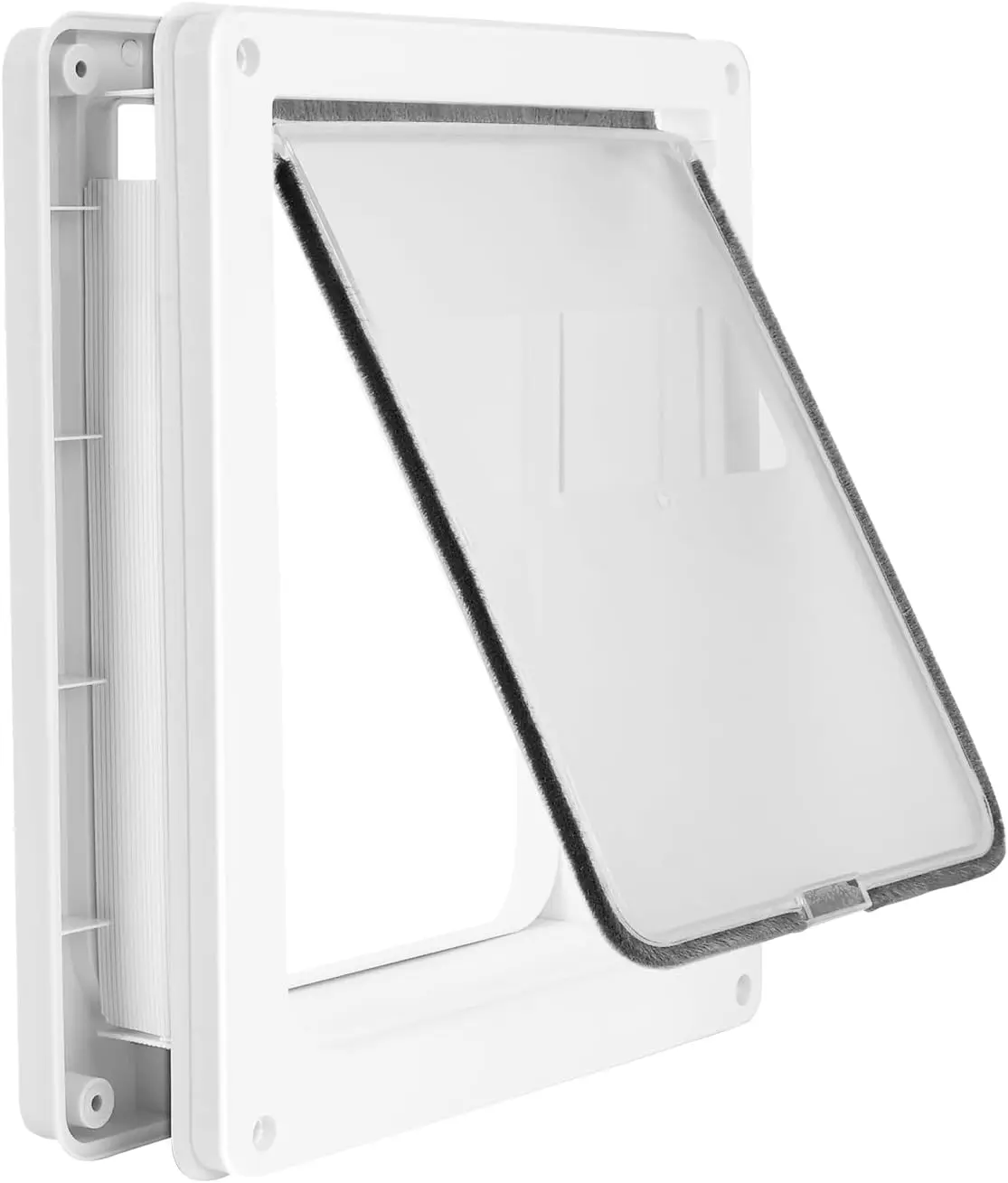 Magnetic Pet Door for Small Dogs Cats Weather Resistant Locking Flap with Secure Seal 13.5 by 11.1 Inch Opening Easy Install
