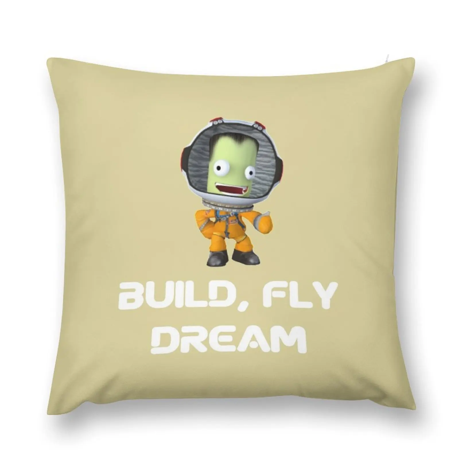 

build fly dream crash ,Kerbal space program , Kerbals , kids cartoon Throw Pillow Luxury Cushion Cover Decorative Cushion pillow