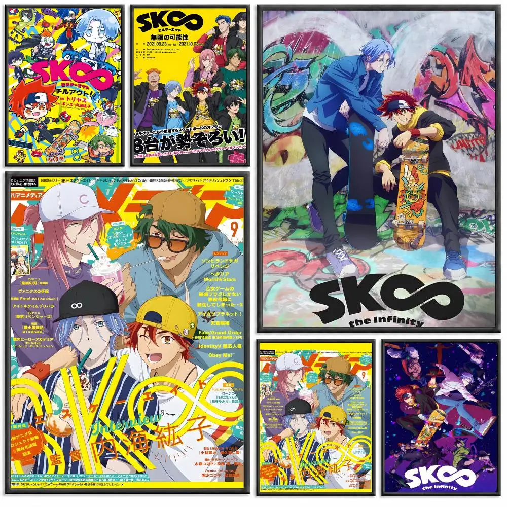 1PC Anime Cool Boy S-Sk8 The Infinity Poster Modern PP Paper Wall Decorative for Cafe Office Bar Home Wall Decor Gift