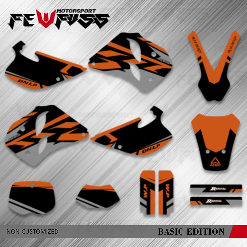 

Fewfuss Graphics Decals Stickers Motorcycle Background Custom For EXC EXCF SX 250 300 360 1993 1994 1995 1996 1997 KTM