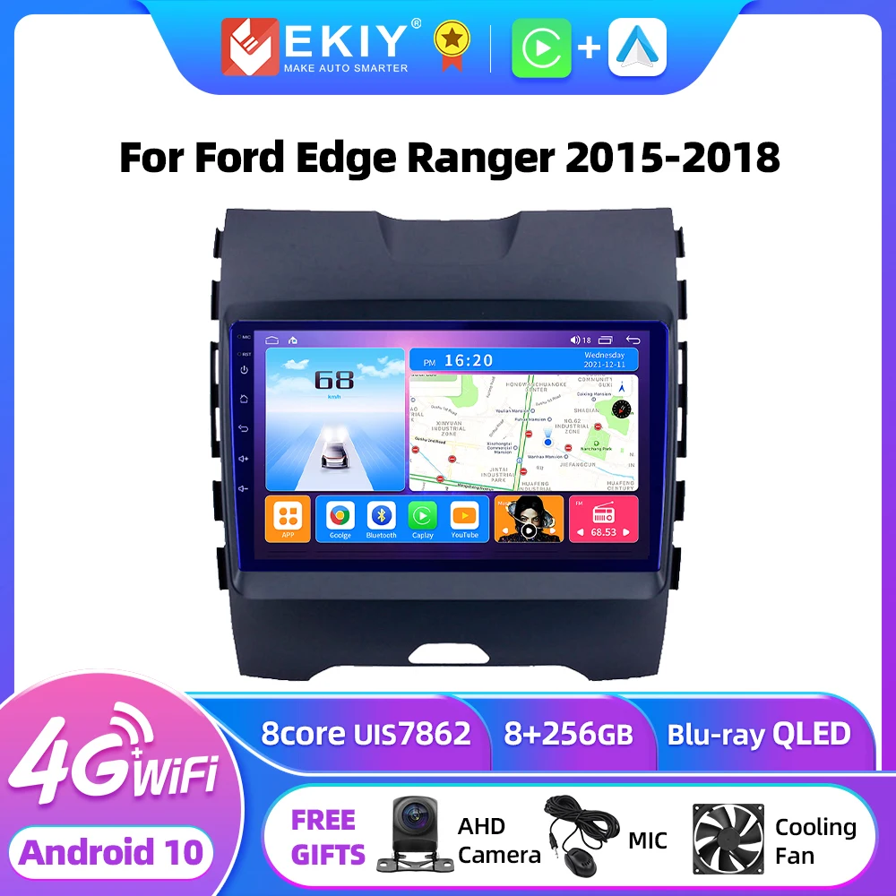 EKIY T7 Android Car Multimedia Player For Ford Edge Ranger 2015-2018 DSP GPS Navigation Autoradio Car Radio Stereo 2 Din DVD HU