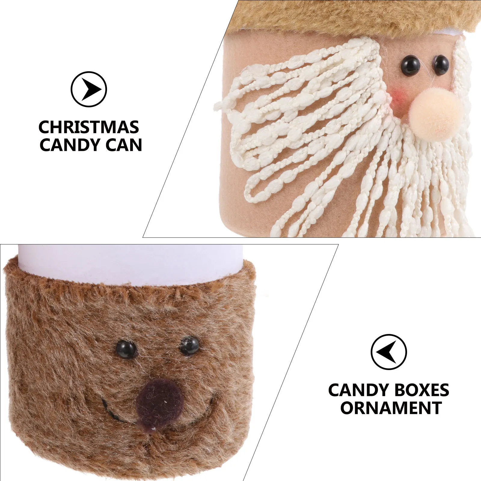 

2 Pcs Candy Gift Box Boxes Ornament Creative Storage Christmas Desktop Lovely Xmas Ornaments