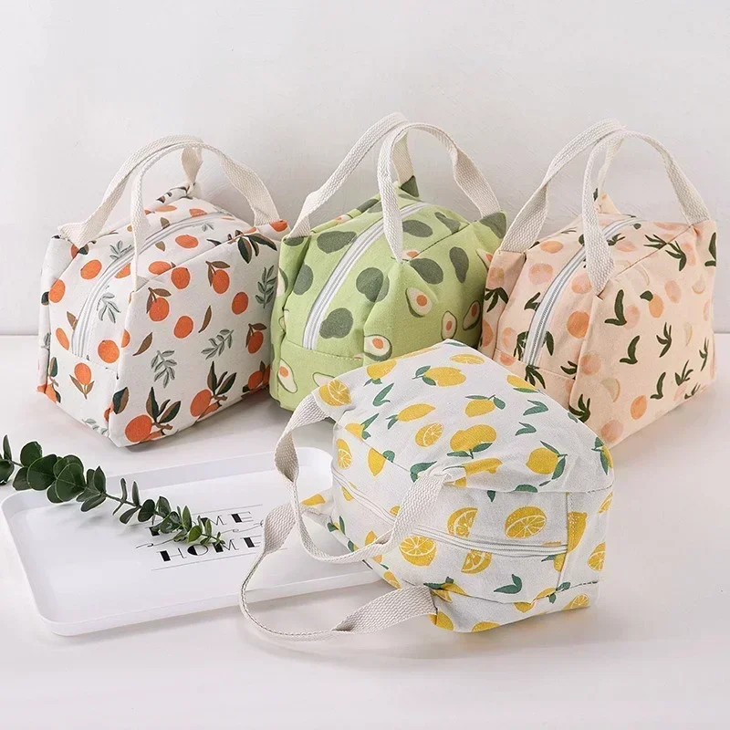 

1 Pc Cute Fruit Lunch Bag for Women Portable Insulated Lunch Thermal Bag Bento Pouch Lunch Container School Food Bag Lonch box