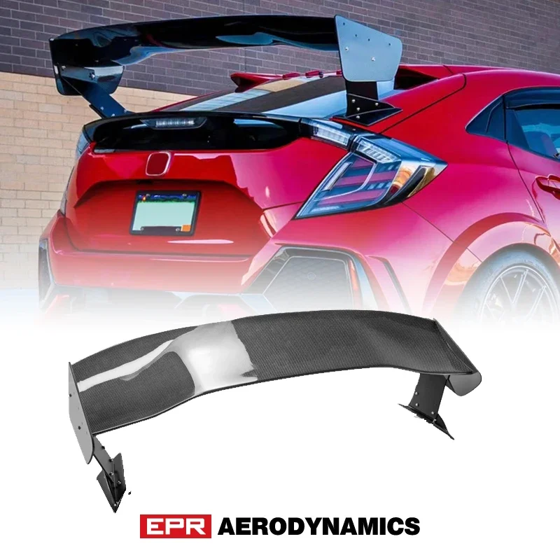 

17 onwards for Honda Civic Typer Fk8 Fk7 VTX2V Style Carbon Fiber Rear Gt Spoiler Wing Lips Exterior Accessories(Dry Carbon Leg)
