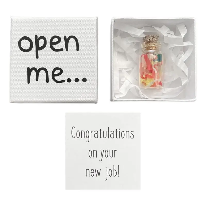 Congratulations Card Box Set Congrats On Your New Job Congratulation Card Leaving Good Luck Card For Coworker With Glass Jar