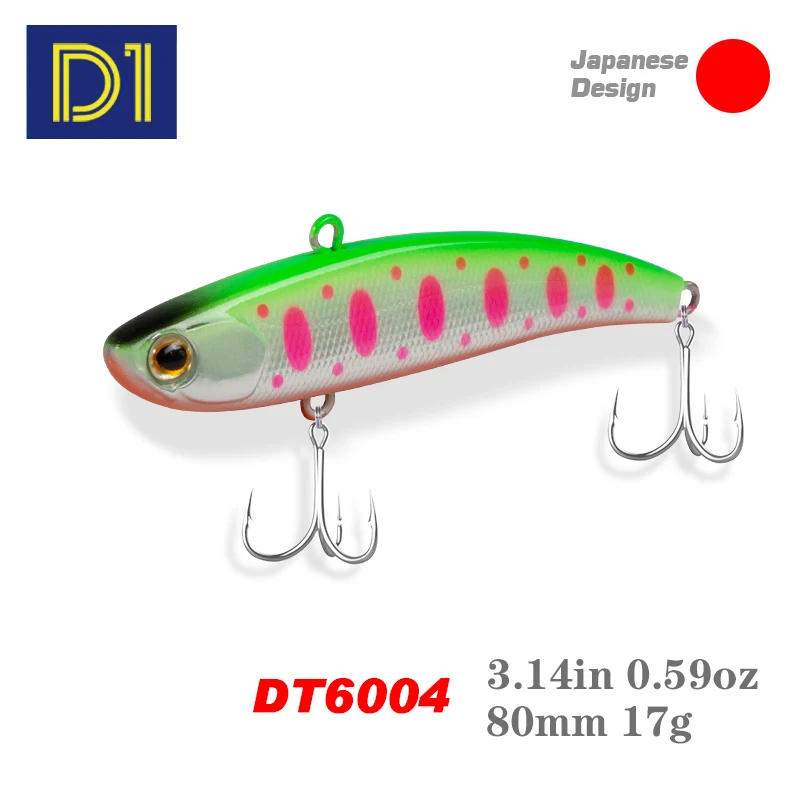 D1 Winter Hot Sale VIB Fishing Lures 80mm/17g 70mm/12g 60mm/10g Vibration Sinking Artificial Hard Baits For Bass Pike DT6004