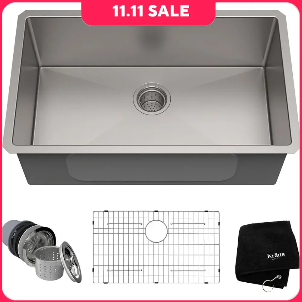 kitchen sink KHU100-30 Kitchen Sink, 30 Inch, Stainless Steel