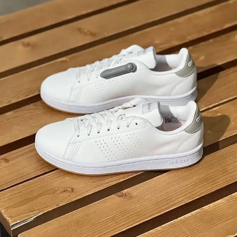 Adidas Herenschoenen Laag Uitgesneden Lederen Witte Schoenen Ademende Demping Lichtgewicht Casual Schoenen Sportschoenen Gz5303