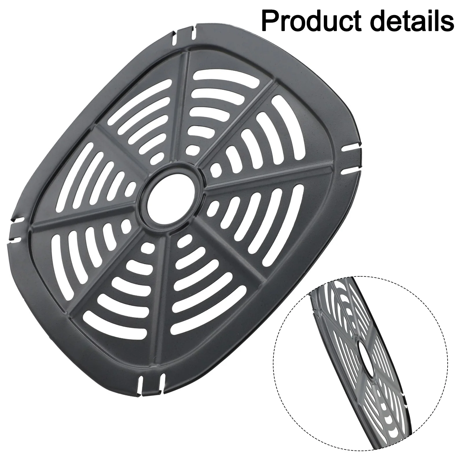صينية مقلاة هوائية، مقسم، شواية، رف، قلي/صينية بخار، صينية بديلة لمقالي هوائية 17.5*17.5 سم و21*21 سم