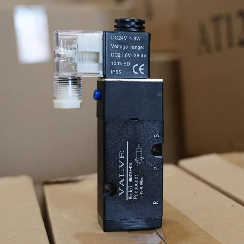 Detalhe 4 de Válvula solenoide Pneumatic solenoid 4M310-08 solenoid pneumatic controller pneumatic reversing 4V210 ball switch valve Pneumática