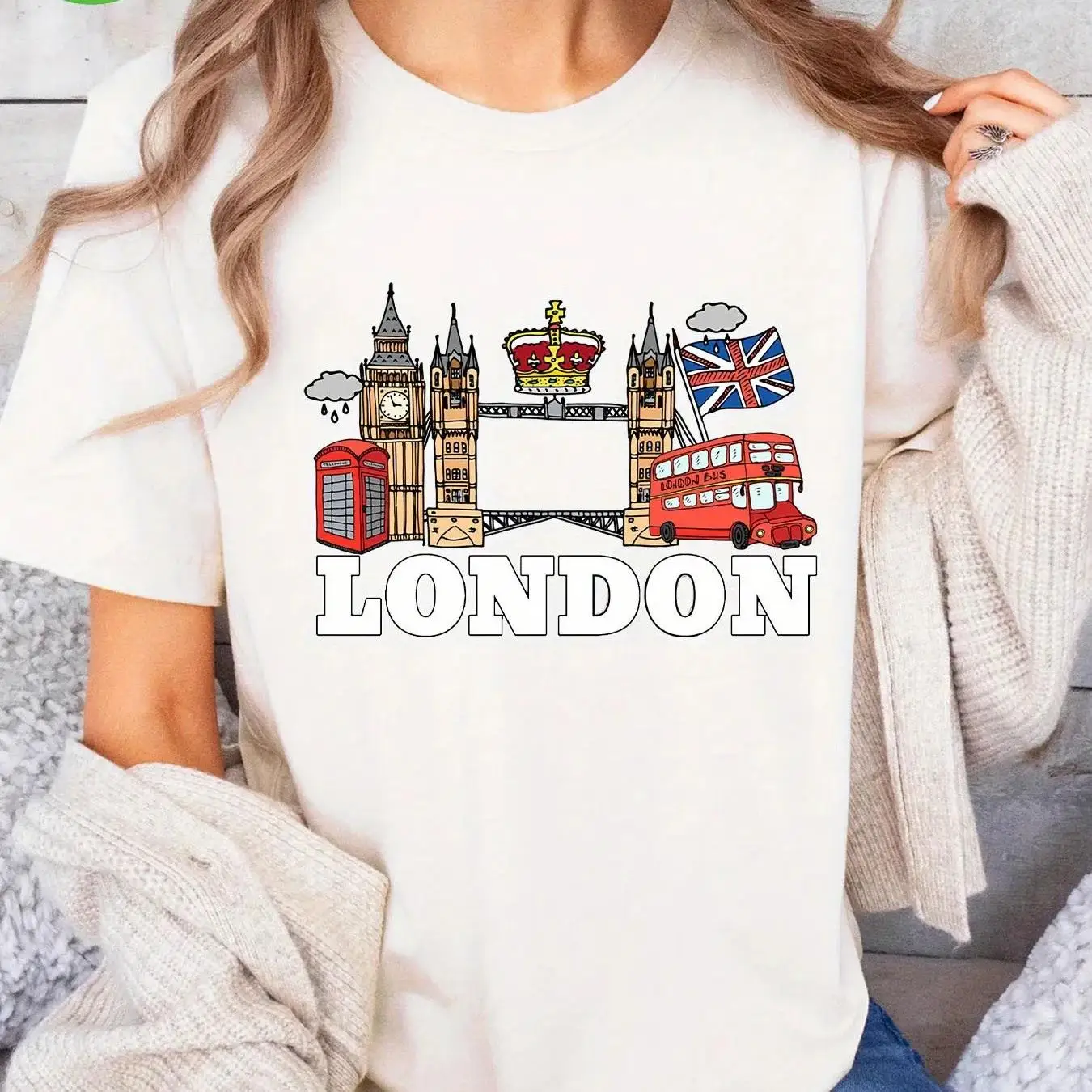 لندن أزياء الجرافيك الشارع الشهير أزياء تي شيرت المتناثرة ملابس قصيرة الأكمام الصيف المحملة عارضة الإناث قمم #2