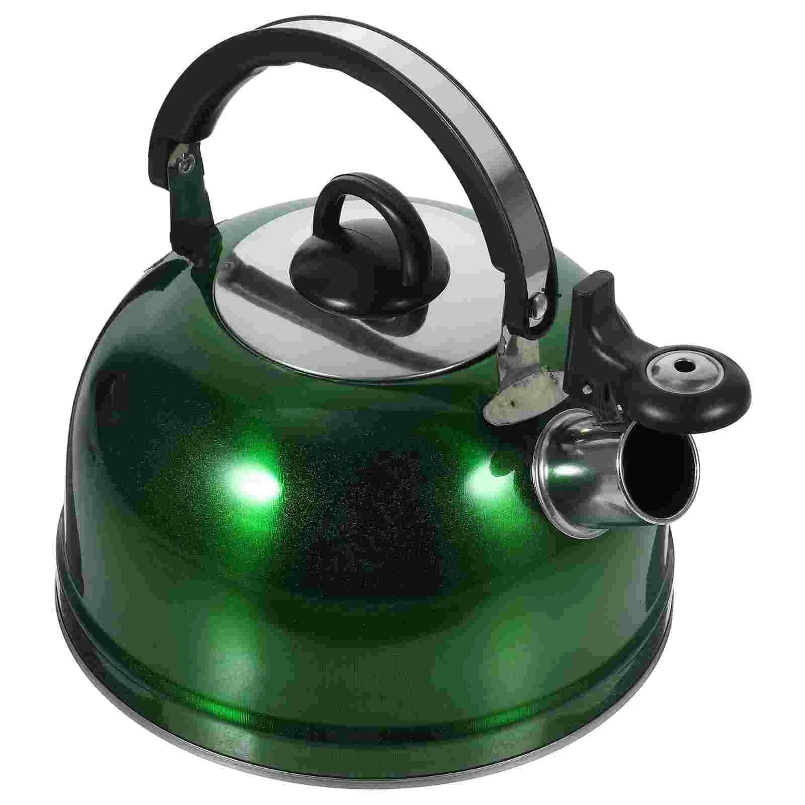 Gas Stove Stainless Steel Spherical Kettle Large Capacity Flat Bottom Chime Kettles Portable Camping Home Whistle Pot