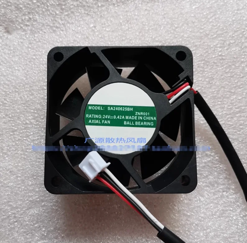 

SA240625BH DC 24 В 0,42 А 60x60x25 мм 3-проводной охлаждающий вентилятор