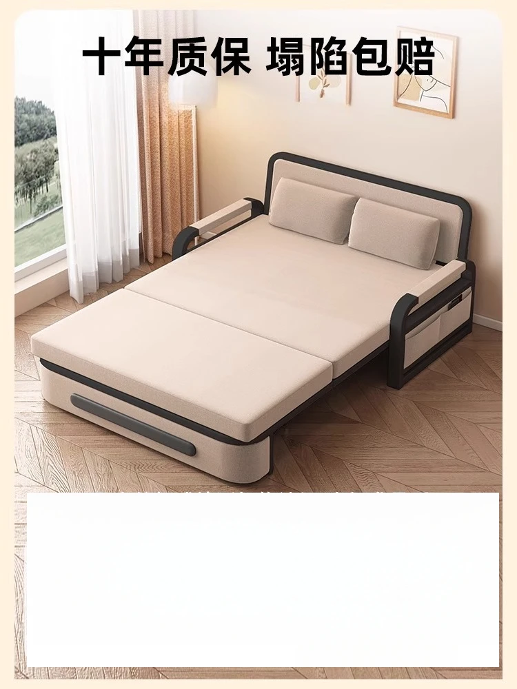 Sofá cama dobrável de dupla finalidade 2025 novo pequeno apartamento sala de estar cama de solteiro sofá dobrável integrado de dupla finalidade retrátil b