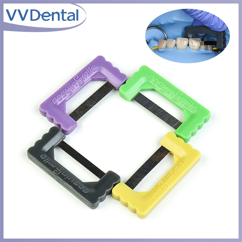 

VVDental 10PCS/Set Dental IPR System Kit Orthodontic Interproximal Reduction Strips Reusable & Autoclavable Hand Use Polish