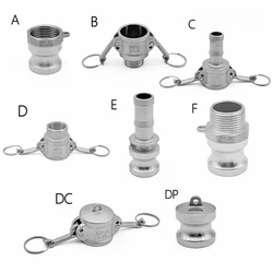 SS304 Lever Type Cam Lock Fitting - Corrosion-Resistant Snap-on A/B/C/D/E/F for 1