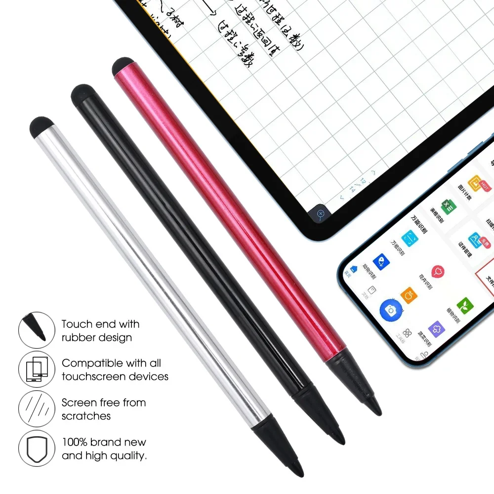 1/3PCS Screen Pen For Ipad Tablet Cell Phone High Sensitivity  Fine Point Rubber Ends Universal Capacitive Touch Screen Pencil