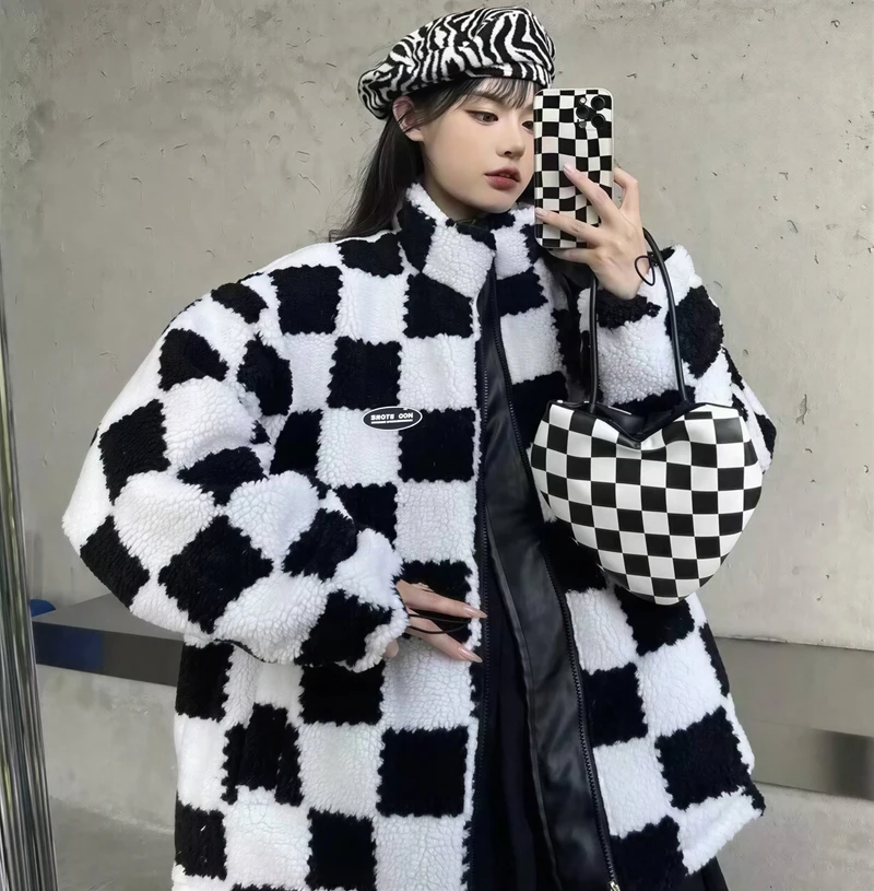 

Парки женские длинные осенние полиэстеровые флисовые подкладки с принтом цветочный горошек классический британский стиль с отложным воротником