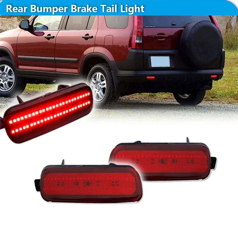 

For Honda CR-V 2002 2003 2004 Red LED Car Rear Bumper Reflectors Lights Tail/Brake Lights Rear Fog Lights Stop Lights 12V 2PCS