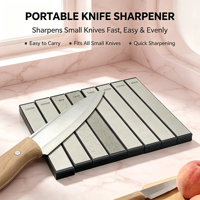 Fit Ruixin Pro RX009 1-4pcs Diamond Stone Bar Replacement Diamond Whetstone Knife Sharpening System Grinding Stone