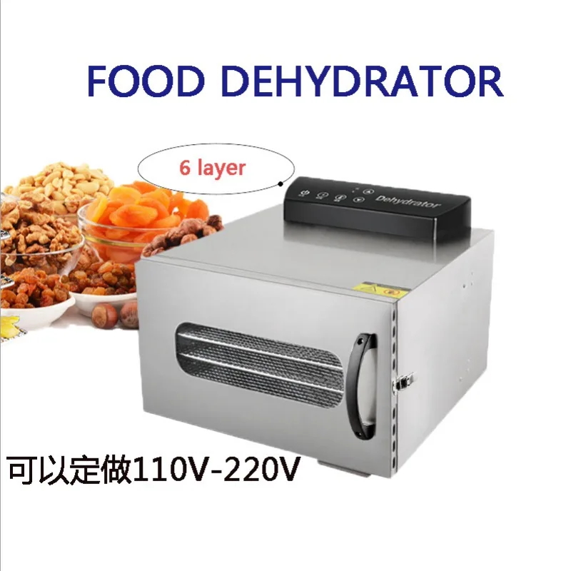 

Dehydrators Fruit Dryer Dried Meat Air Dryer Household Dried Fruit Machine 6 Layer Food Dehydrator 220V/110V