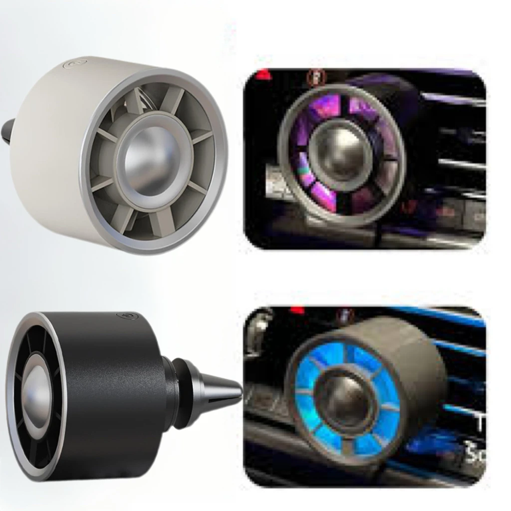 Powerful Wind Car Air Outlet Aromatherapy Fan Colorful Car Air-conditioning Truck Clip Small Fan 2026 USB Charging Mini Car Fan