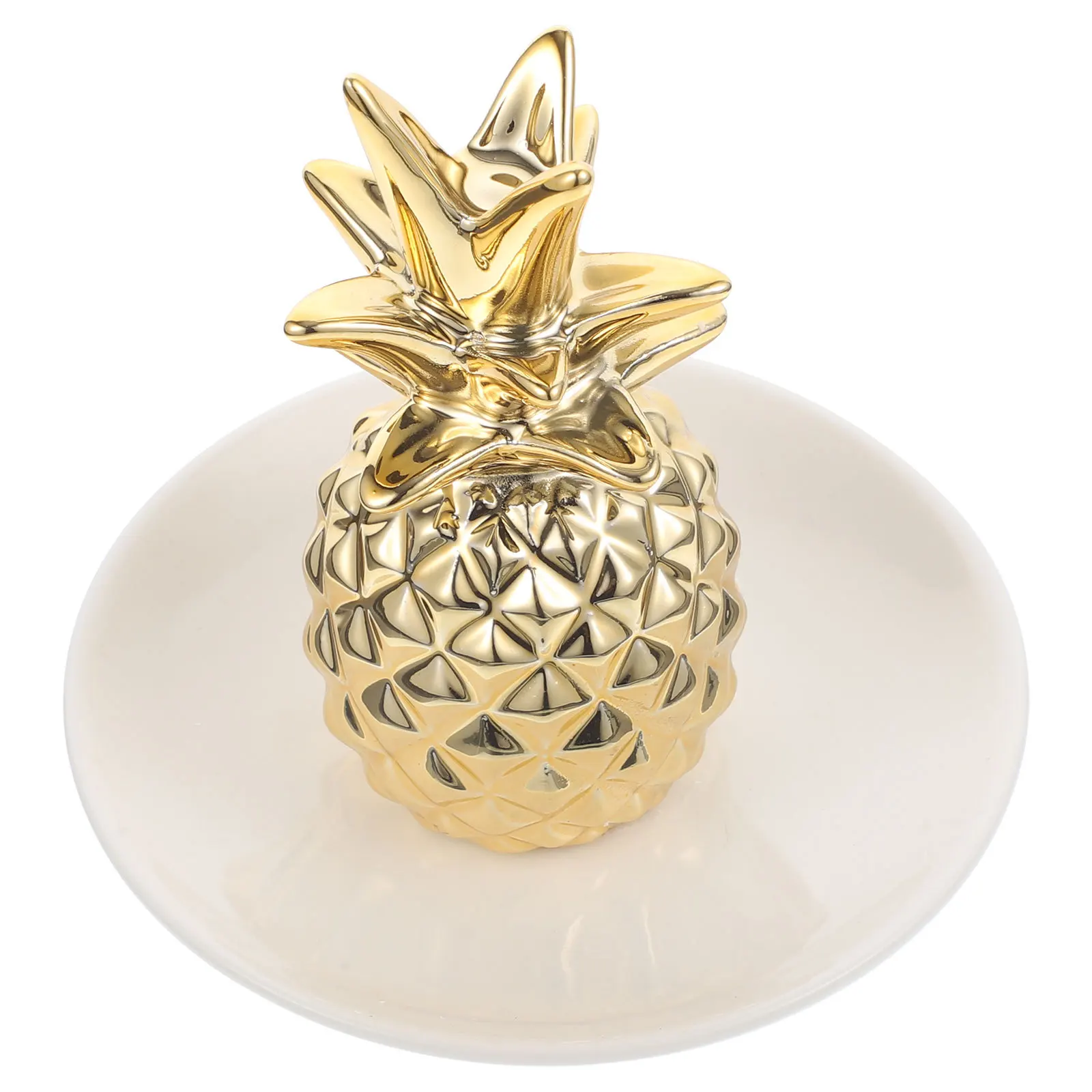 

Aesthetically Pleasing Trinket Dish Jewerly Tray Jewelry Holder Pineapple Jewelery Decorative Plate Small Trays