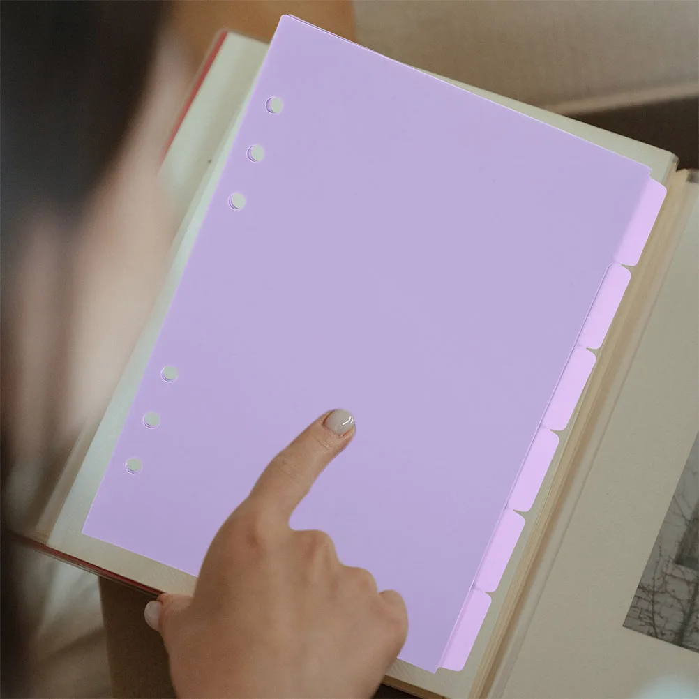 

18pcs A5 Binder Dividers Pp Waterproof Section Dividers Insertable Notebook Index Sheets Pocket Divider Pages For Planners