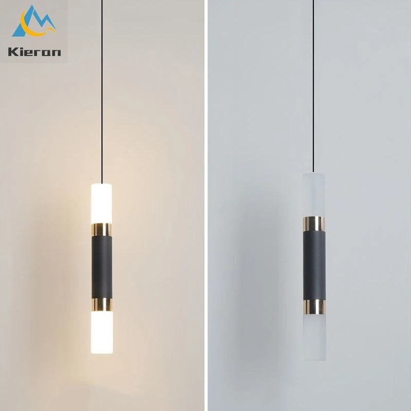 Modern Minimalism LED Chandelier Restaurant Bar Living Room Bedroom Bedside Pendant Lights Room Decor Cylinder Type Pendant Lamp