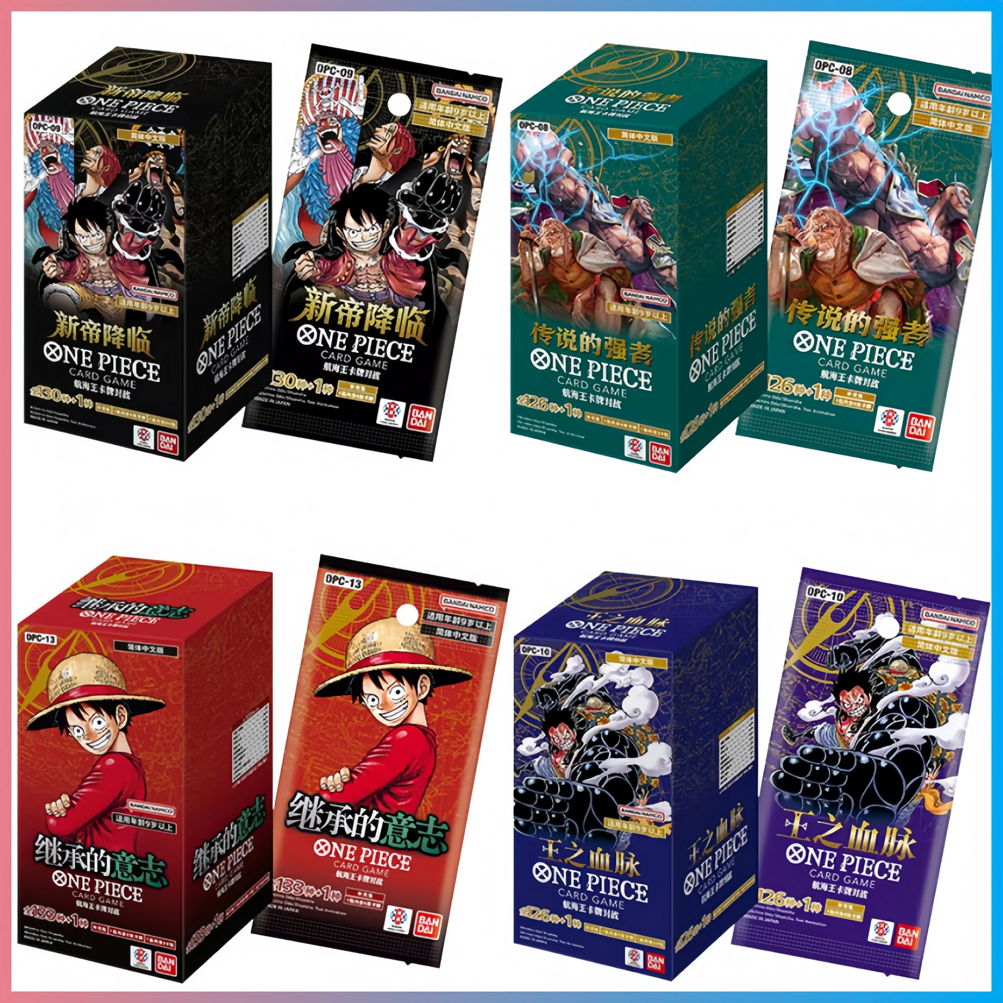 

В наличии Bandai Genuine One Piece Opcg Tcg Game Card 2025, японская запечатанная карта Op13, с ношением его волли, коллекционные карточки, игрушки